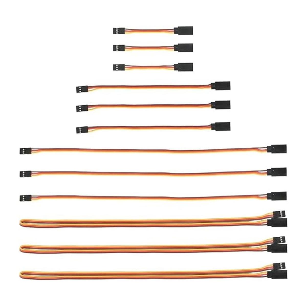 MMOBIEL 12 cables de extensión servo RC de 3 pines hembra