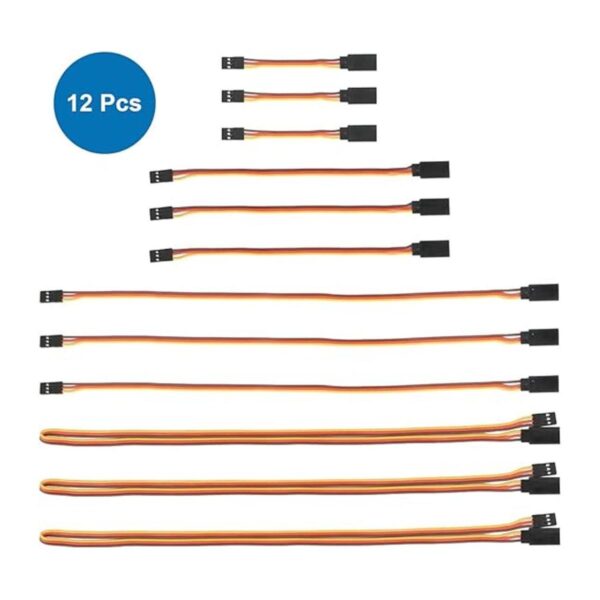 MMOBIEL 12 cables de extensión servo RC de 3 pines hembra