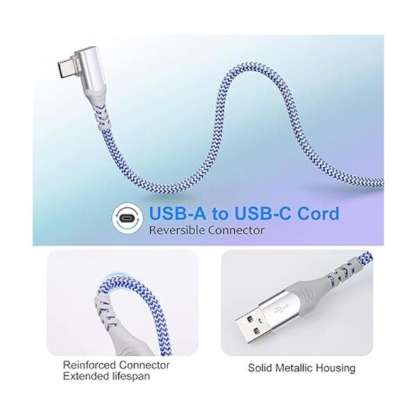 Eversame Cable tipo C de ángulo recto 4 unidades cable_4