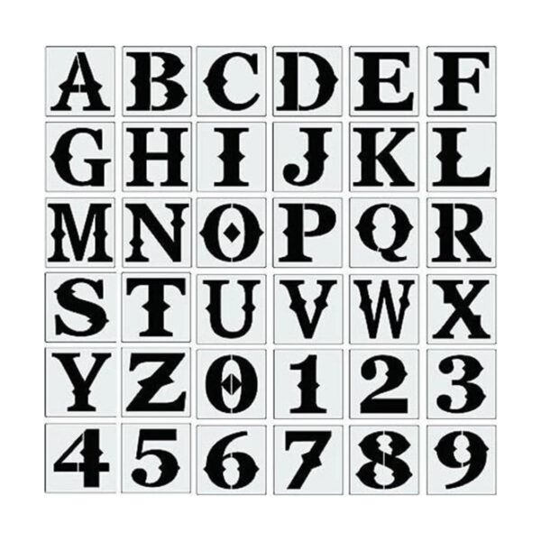 Plantillas de letras de 6 pulgadas para pintar sobre