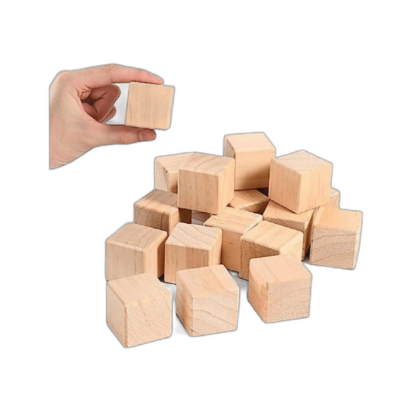 Cubos de madera bloques de madera natural de 1.5