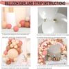 Guirnalda de globos bohemia rubor nude rosa marrón