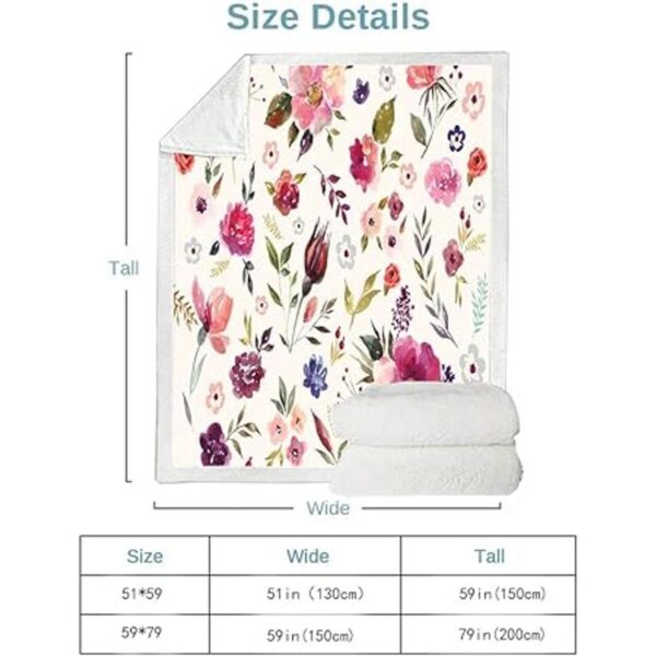 Manta floral de flores silvestres manta decorativa de