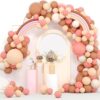 Guirnalda de globos bohemia rubor nude rosa marrón