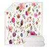 Manta floral de flores silvestres manta decorativa de