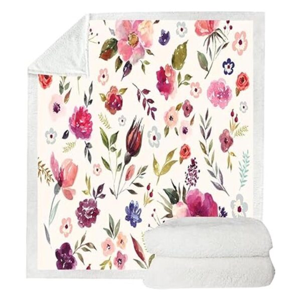 Manta floral de flores silvestres manta decorativa de
