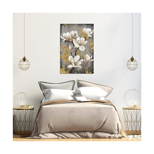 FuShvre Magnolia blanca pintura de lienzo flores con_4