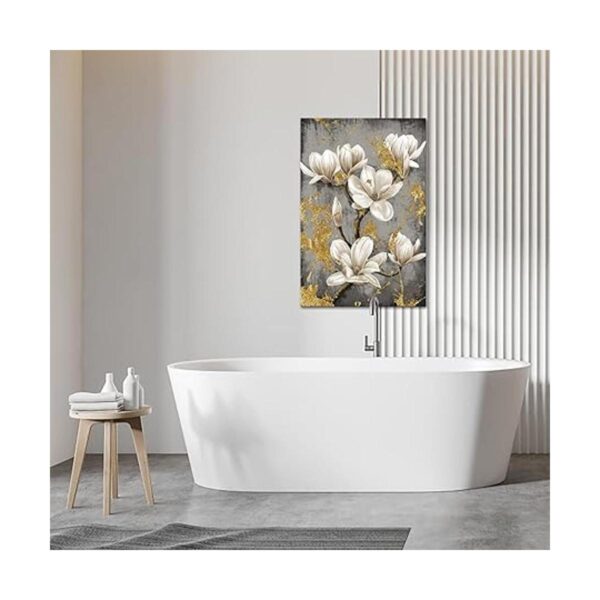 FuShvre Magnolia blanca pintura de lienzo flores con_5