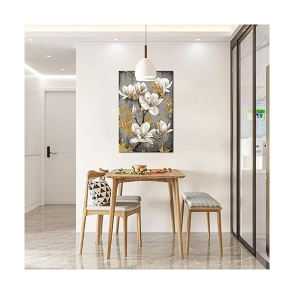 FuShvre Magnolia blanca pintura de lienzo flores con_2