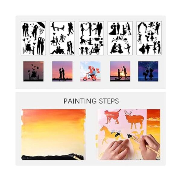 Kelendle 5 plantillas reutilizables para pintar con