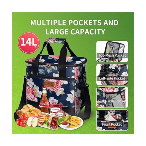 Iknoe Bolsa térmica grande plegable con 24 latas aisladas_2