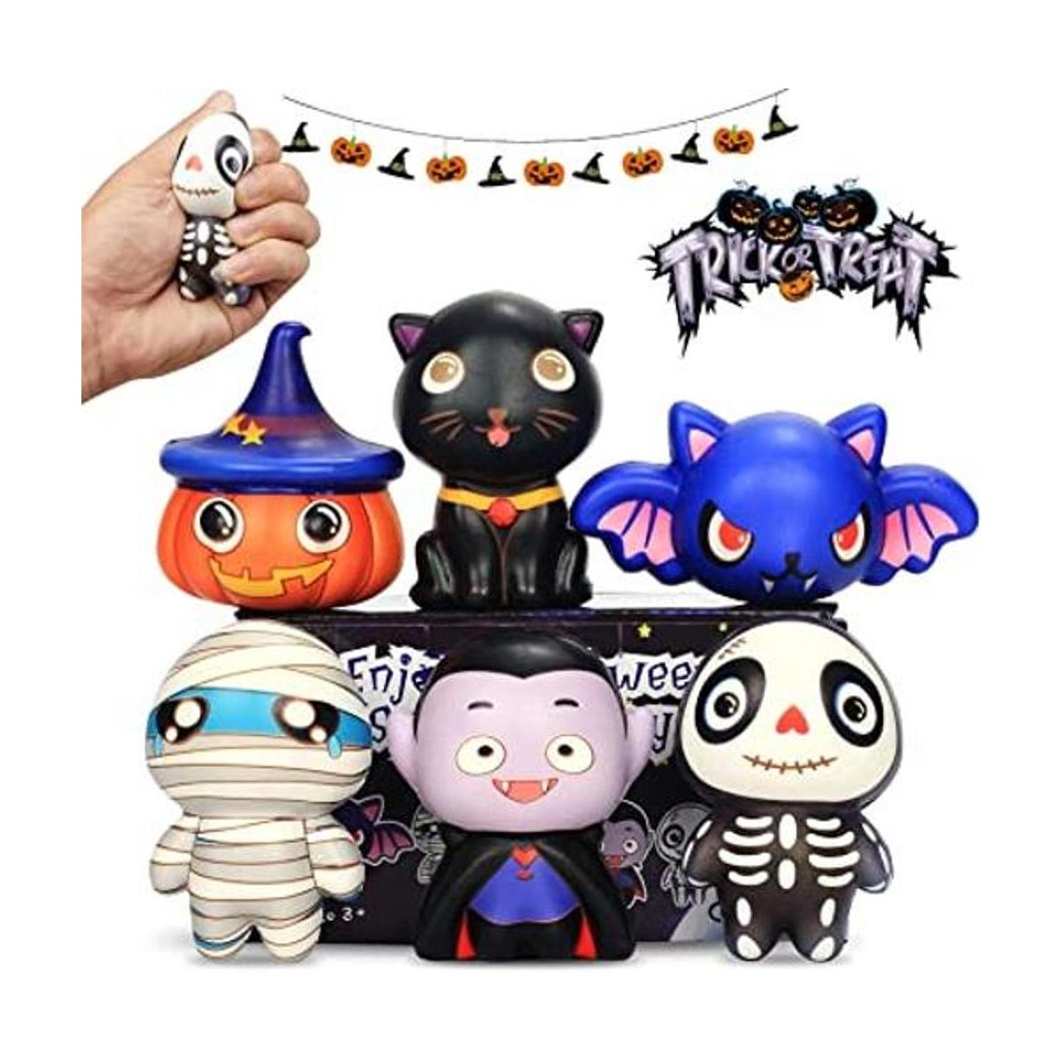 Paquete de 6 juguetes Squishies de Halloween de