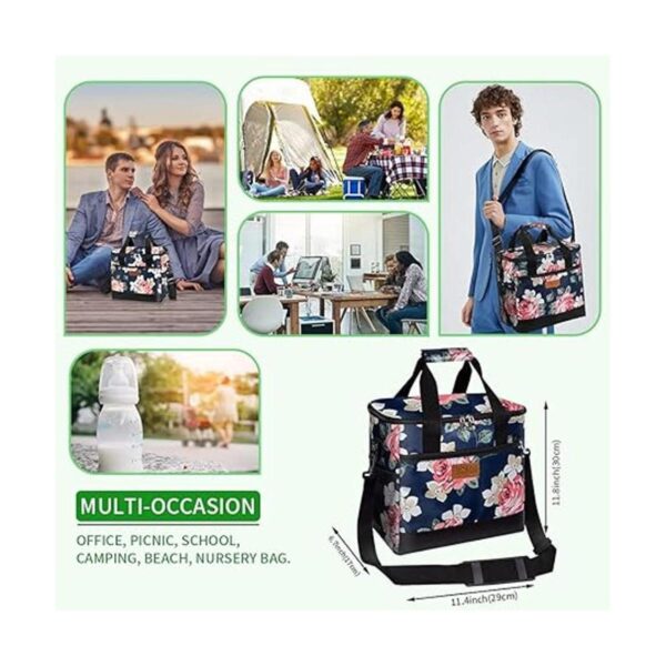 Iknoe Bolsa térmica grande plegable con 24 latas aisladas_6