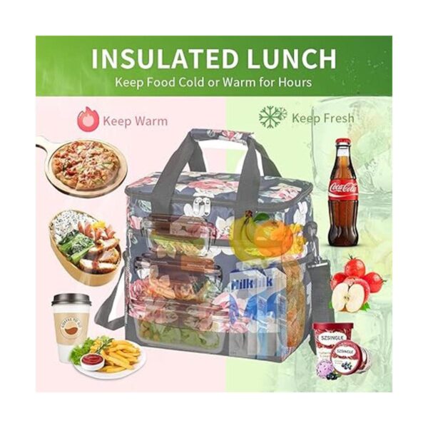 Iknoe Bolsa térmica grande plegable con 24 latas aisladas_3
