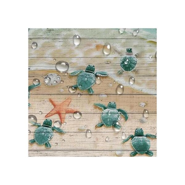 Cortina de ducha de tortuga marina para niños tortugas y