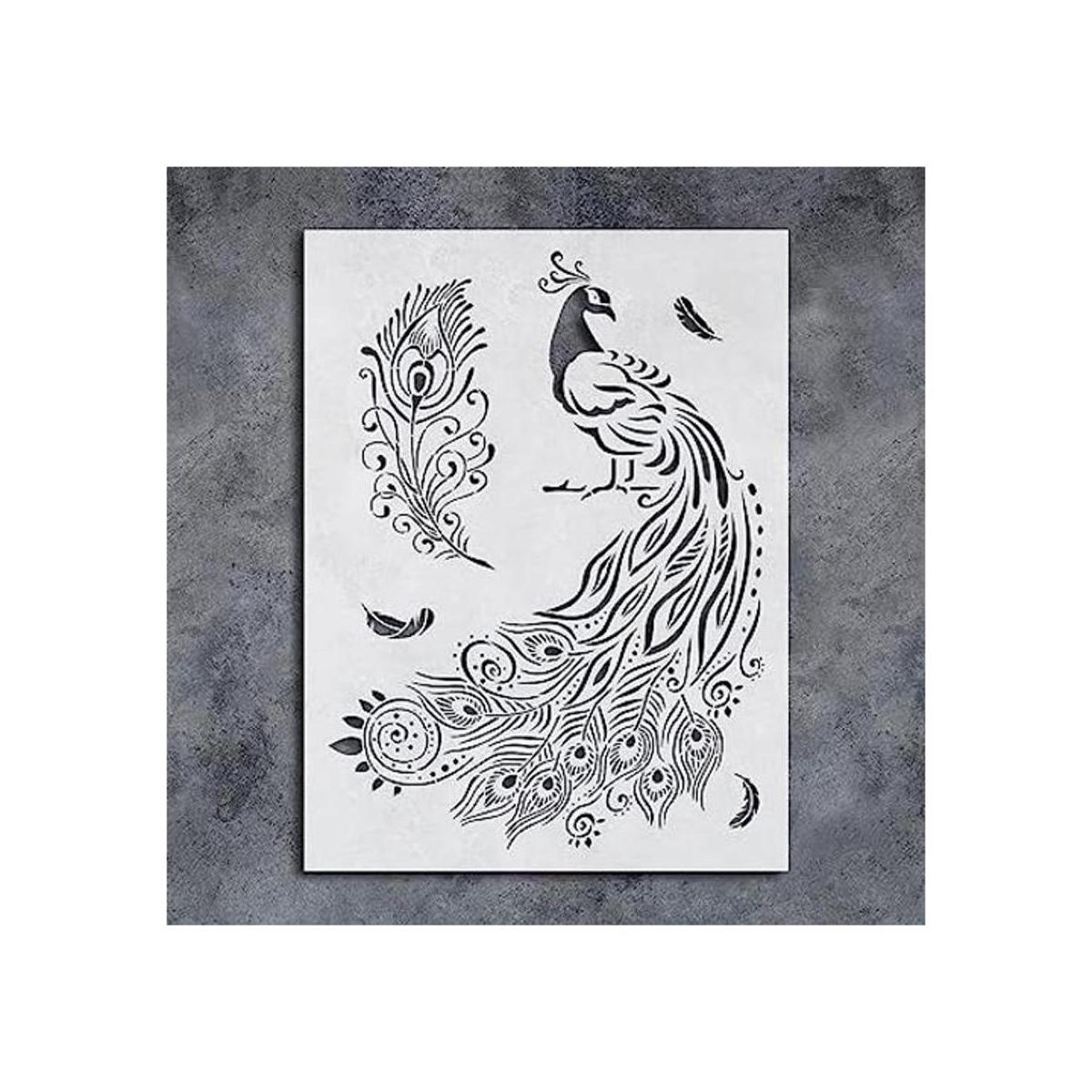 Plantilla GSS Designs de pavo real Plantillas