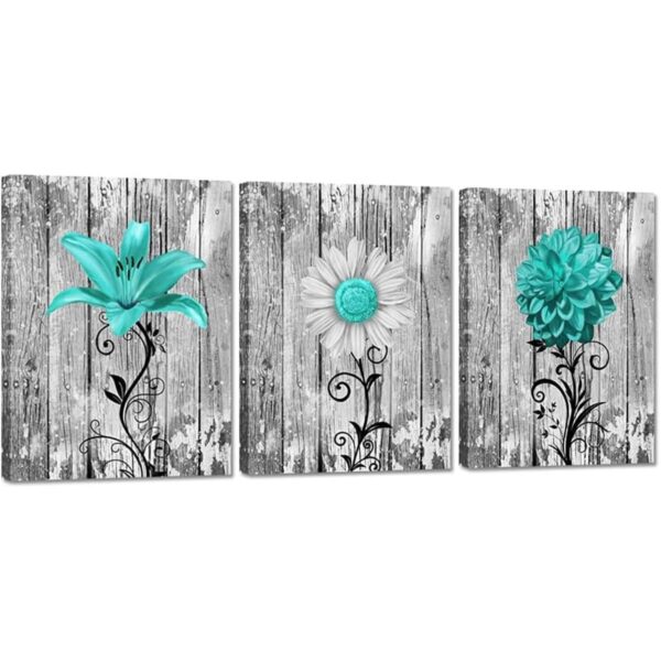 DuoBaorom 3 piezas de decoración de pared de baño rústicas_1