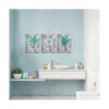 DuoBaorom 3 piezas de decoración de pared de baño rústicas_4