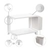 VEDECASA Soporte moderno de madera blanca de 2 niveles_2