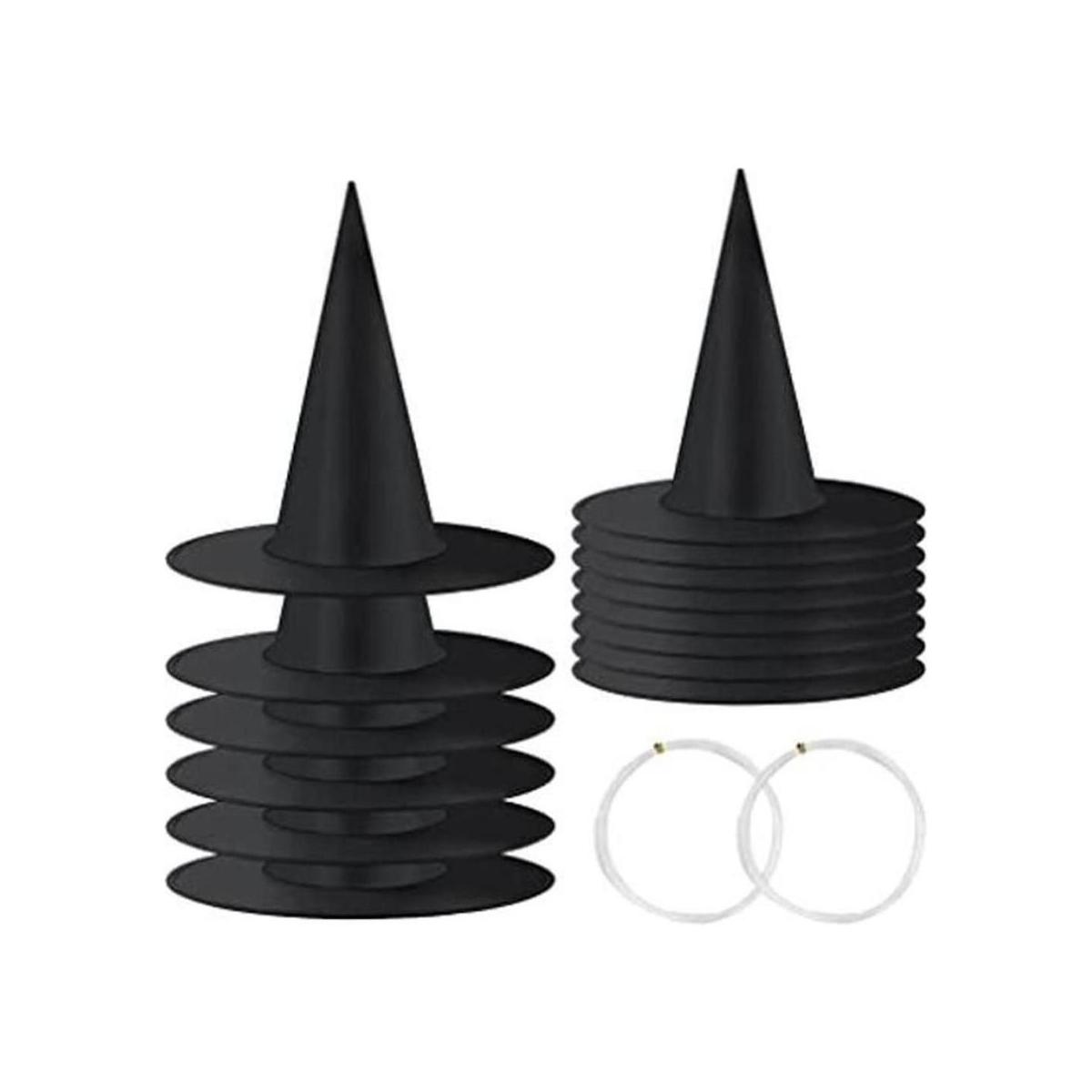 Paquete de 14 sombreros de bruja colgantes de Halloween