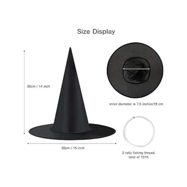 Paquete de 14 sombreros de bruja colgantes de Halloween_6
