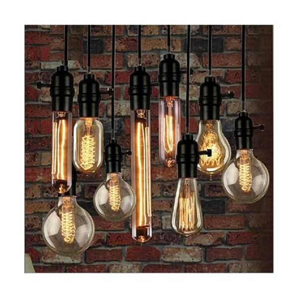 Bombillas Edison vintage A60 E26 120 V 40 W ámbar_3