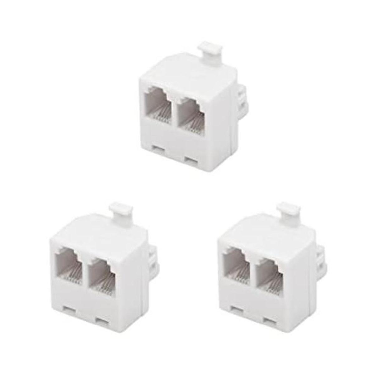 Adaptador de pared para teléfono de enchufe dúplex 1 a 2