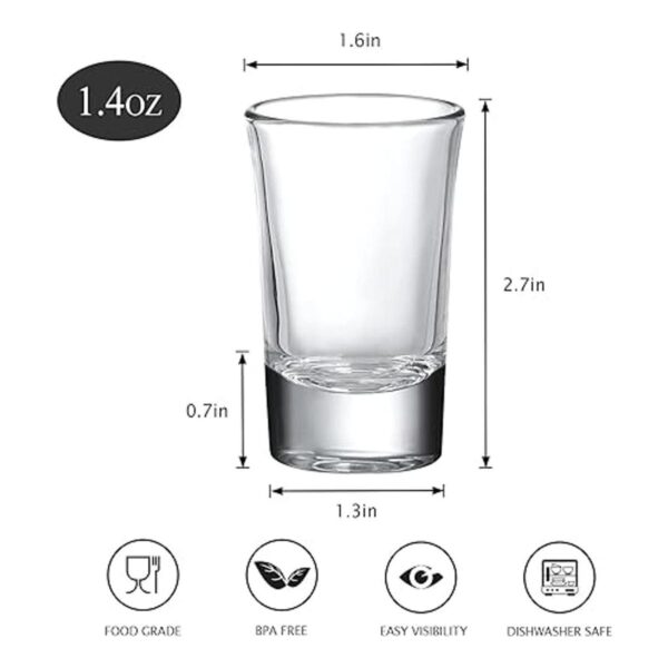 Crazystorey Paquete de 40 vasos para chupitos de base