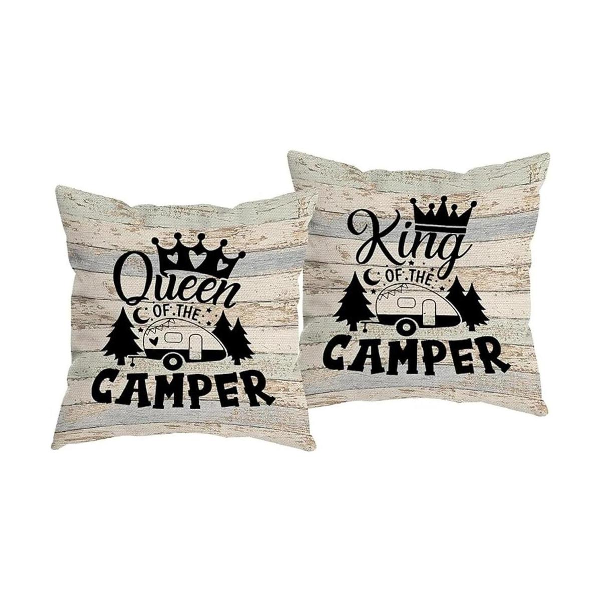 HUYAW Juego de 2 fundas de almohada para cama King Queen