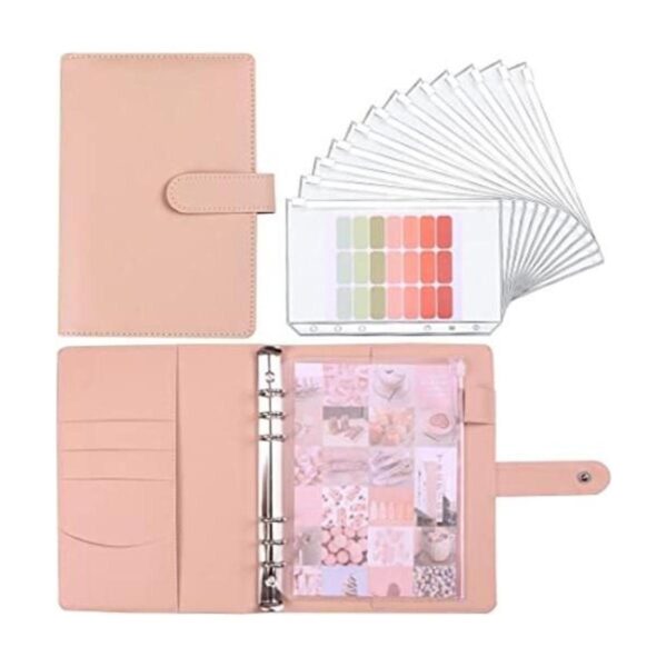 LXWHYP A5 Carpeta para cuadernos de piel sintética con 12_1