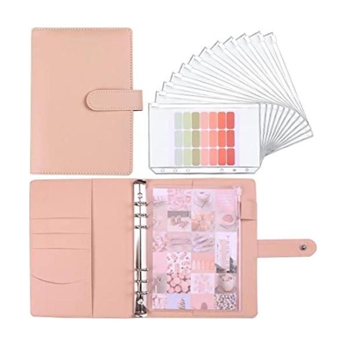 LXWHYP A5 Carpeta para cuadernos de piel sintética con 12