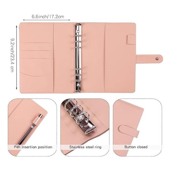 LXWHYP A5 Carpeta para cuadernos de piel sintética con 12_2