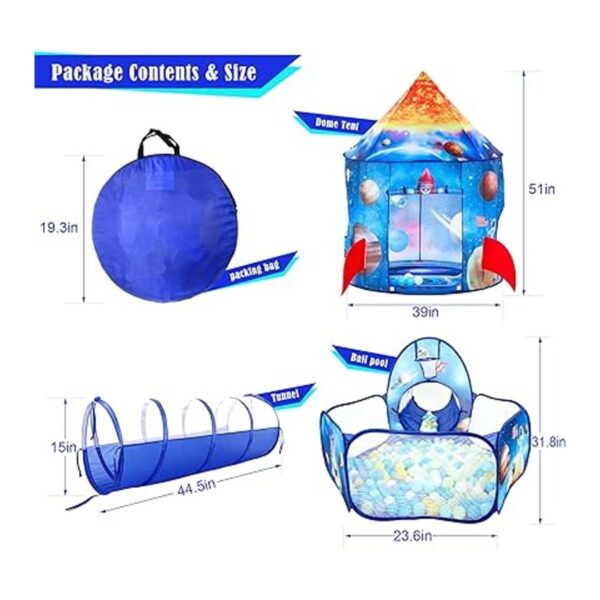 GeerWest 3 hoyos de bolas para niños pequeños con tienda_6