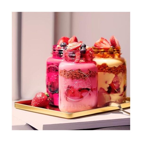Cupture Tazas de vaso de acrílico con tapas y pajitas 20