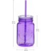 Cupture Tazas de vaso de acrílico con tapas y pajitas 20