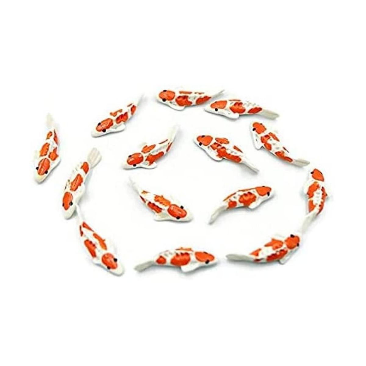 Lote de 12 miniaturas de peces Koi de hadas de jardín