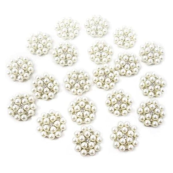 Honbay 20 broches de botón de perlas de diamantes de_1