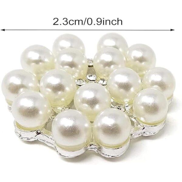 Honbay 20 broches de botón de perlas de diamantes de_2