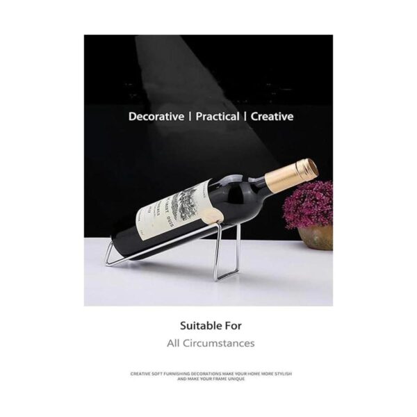 Frontier Simple Portabotellas de vino de acero cromado