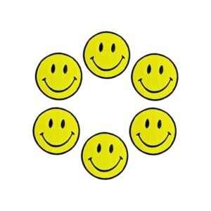 Lote de 6 piezas de color amarillo Smiley Cara Sonrisa_1