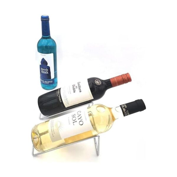 Frontier Simple Portabotellas de vino de acero cromado