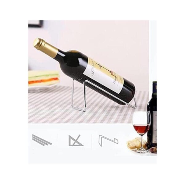 Frontier Simple Portabotellas de vino de acero cromado