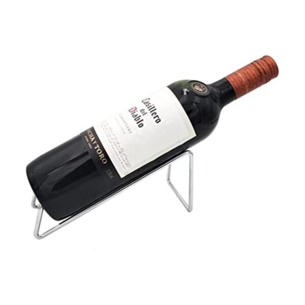Frontier Simple Portabotellas de vino de acero cromado