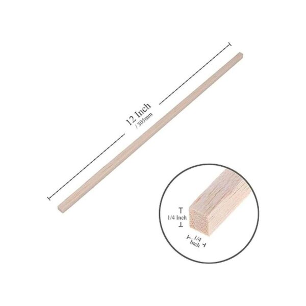 Craftiff Palillos de madera de 14 pulgadas cuadrados de