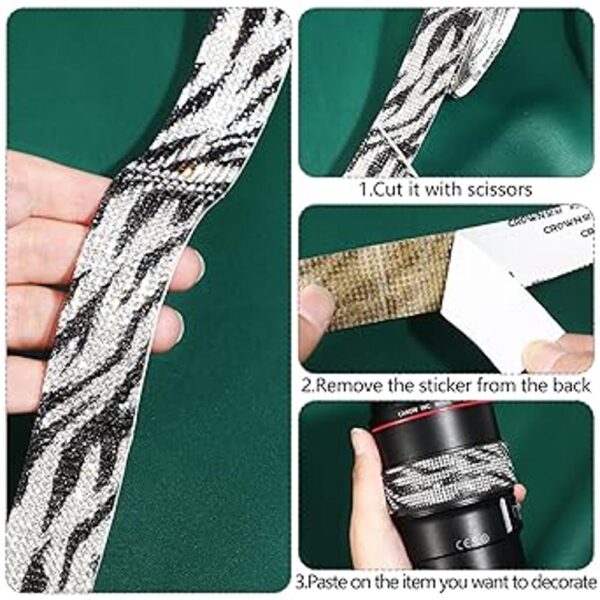 Cinta adhesiva de diamantes de imitación autoadhesiva para
