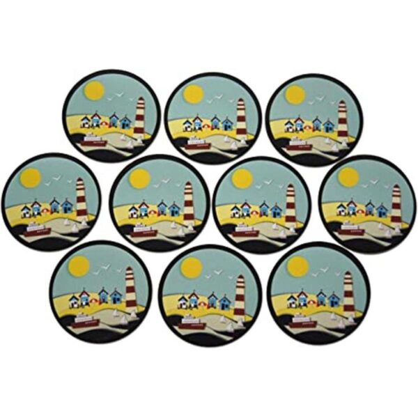 Imanes de refrigerador de Novel Merk Nautical Lighthouse_1