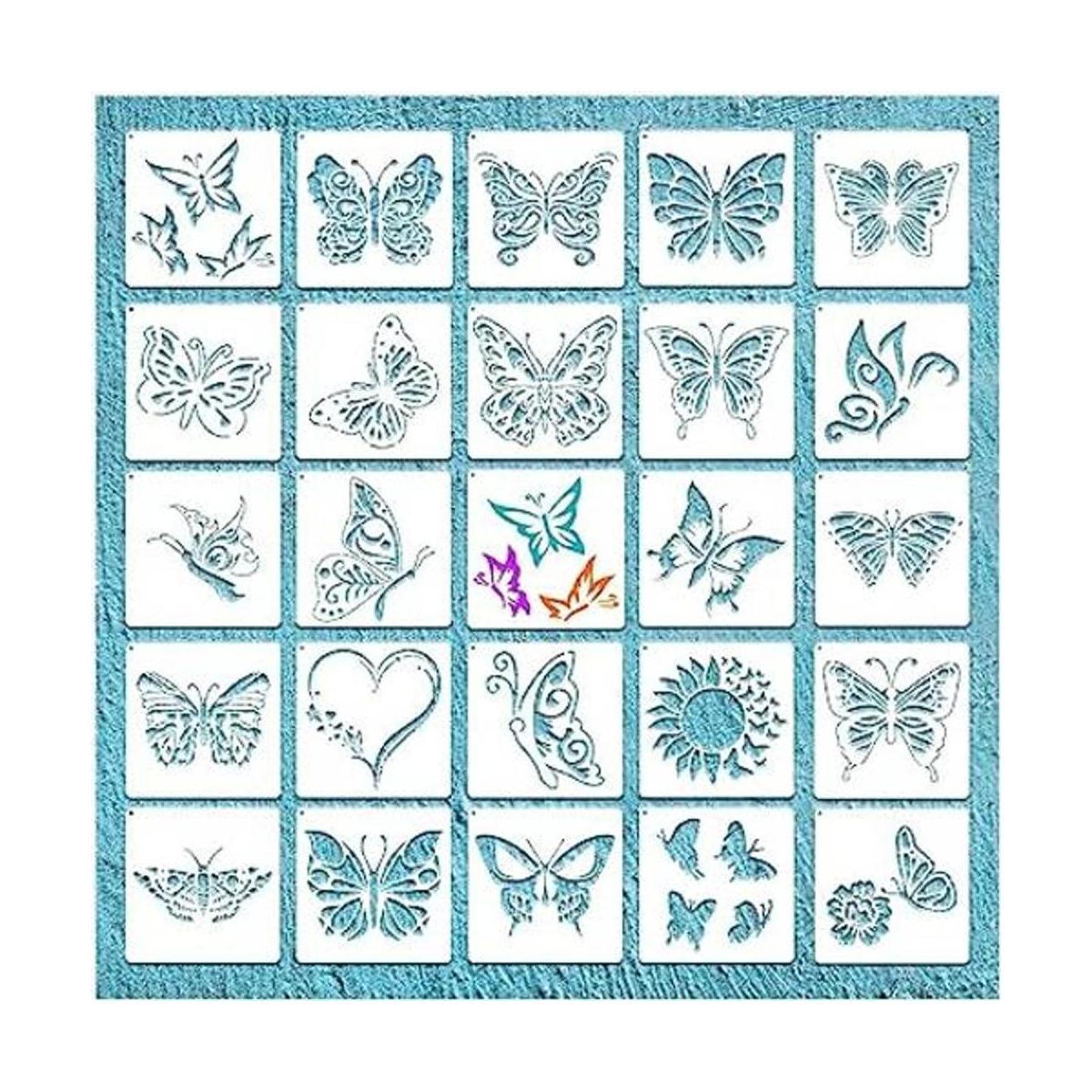 20 plantillas de mariposas con temática de pintura de