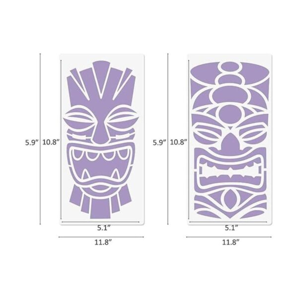 Plantillas Tiki Tribe 16 piezas de tiki tótems cara con