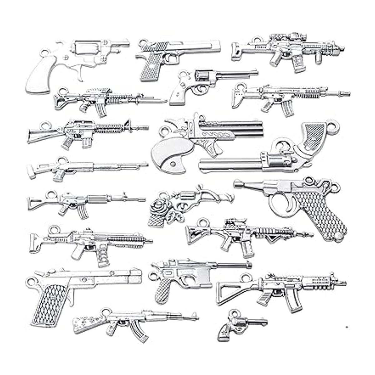 20pcs Plata Antiguo Chapado Revólver Remolver
