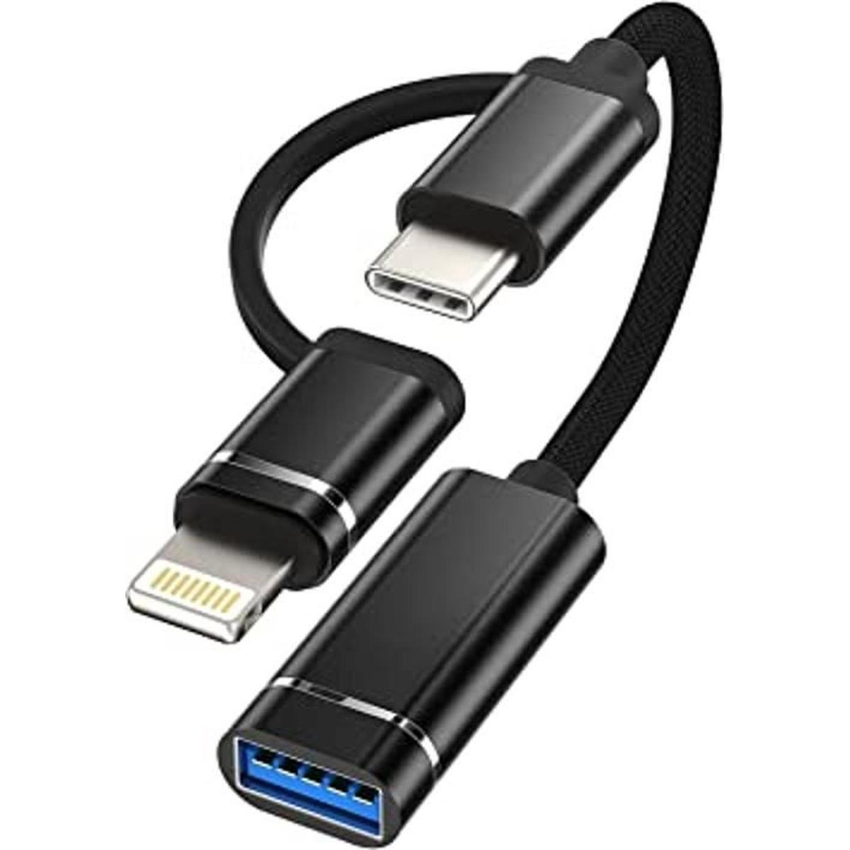 Tipo USB C compatible con Lightning macho a USB hembra